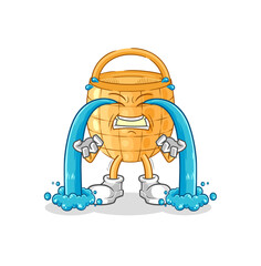 basket crying illustration. character vector