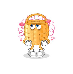 basket shy vector. cartoon character
