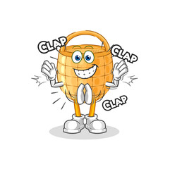 basket applause illustration. character vector