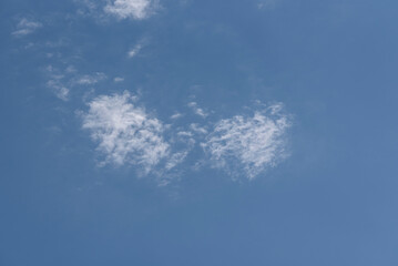 White clouds and blue sky