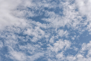 White clouds and blue sky