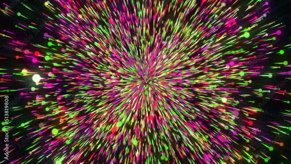 Poster hyperspace jump through the stars to a distant space. motion. traveling through star fields flying e