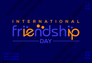Naklejka na ściany i meble International friendship day vector template for the celebration.