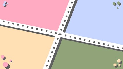 Abstract 4 multicolor pink violet cream green backgrounds illustration and textures with colorful abstract art creations, minimalist aesthetic design with abstract organic shapes