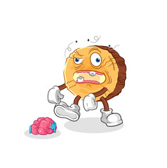 round log zombie character.mascot vector