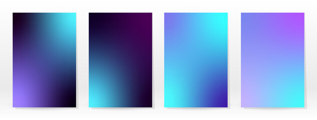 Fototapeta premium Minimal Poster. Pastel Soft. Blue Gradient Set.