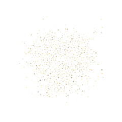 Gold Glitter Stars. Luxury Shiny Confetti.