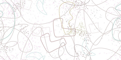 Chaotic Simple Seamless Pattern Textile One Line