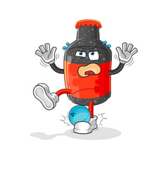 cola hiten by bowling cartoon. cartoon mascot vector