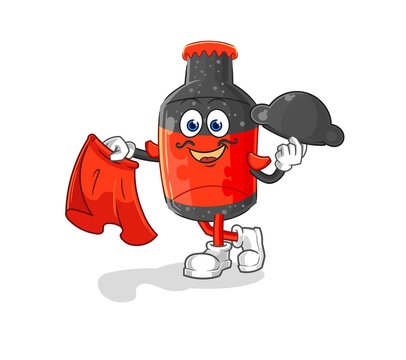 recommend clip art: cola matador with red cloth illustration. character vector