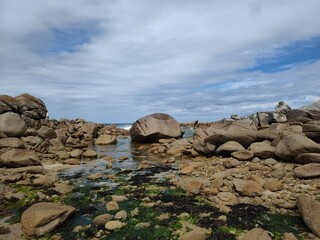 Fototapeta na wymiar Bretonische Granitküste