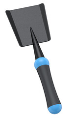 Garden shovel or trowel with wooden handle on white background, summer camping