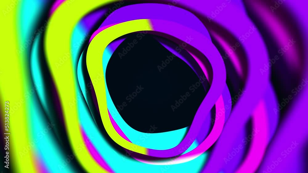 Poster colorful tunnel. computer generated 3d render