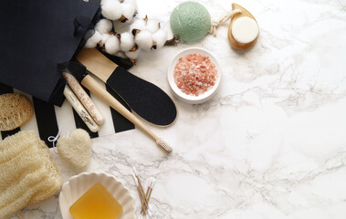 Eco friendly, environmentally friendly bathroom accessories and natural cosmetic products