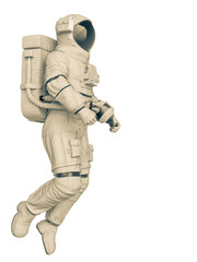 astronaut in a white background