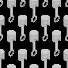 Engine piston pattern seamless. motorcycle pistons background. Car workshop texture
