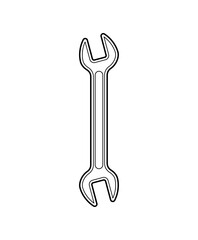 Wrench isolated. Repair Tool symbol. Vector illustration