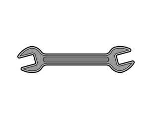 Wrench isolated. Repair Tool symbol. Vector illustration