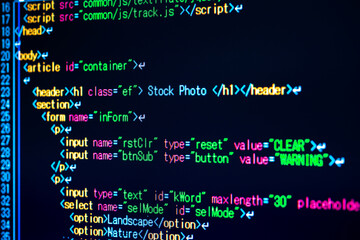 WEBシステム開発・HTMLコーディング・マークアップ言語のイメージ