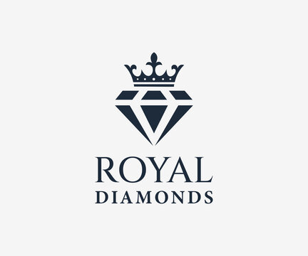 Luxury Royal Diamond Logo, Jewelry logo design.