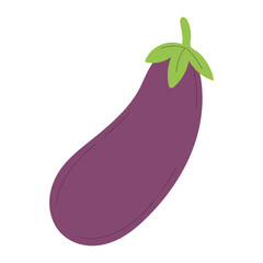 Isolated sketch of an eggplant icon Flat design Vector