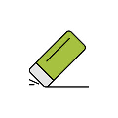 eraser, school line illustration. element of education illustration icons. Signs, symbols can be used for web, logo, mobile app, UI, UX