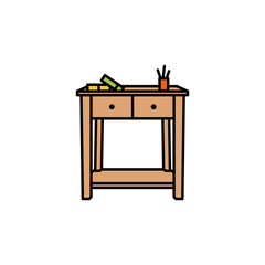 school, student, study, table line illustration. element of education illustration icons. Signs, symbols can be used for web, logo, mobile app, UI, UX