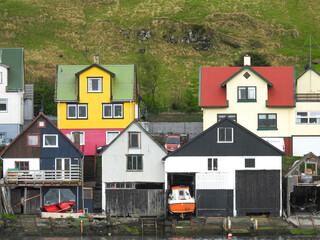 Colorful houses in a village in the Faroe Islands
