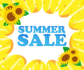 バナーデザイン　夏イメージ　ひまわり　320×250サイズ対応