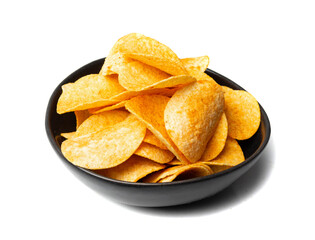 Potato Chips on Black