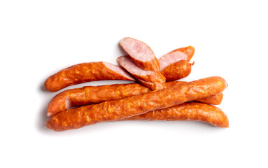 Smoked sausage isolated