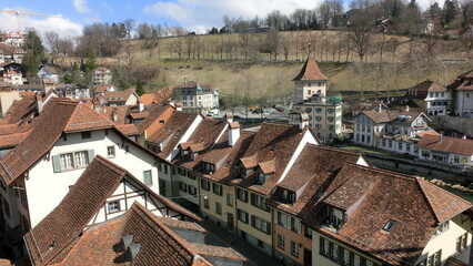 Fototapeta na wymiar roofs of town