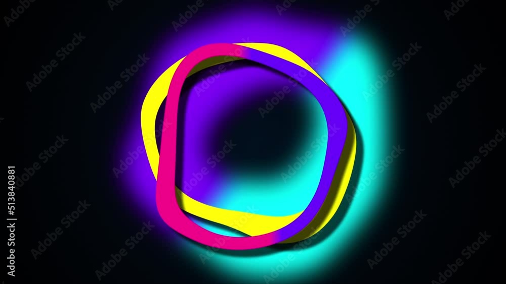 Poster wiggle colorful circles. computer generated 3d render