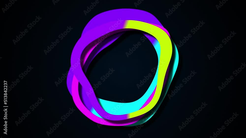 Poster wiggle colorful circles. computer generated 3d render