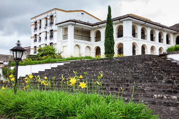 Exterior view of the National Museum Guillermo Valencia located at Popayan city center in Colombia