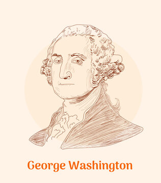 'George Washington' Hand Drawing Vector Illustration 