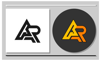 AR logo design. Logo for initials or brand