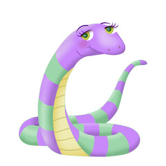 Culebra, ilustración, rayas, ojos verdes, mapanare, comic 