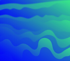 Distortion curve wave design on blue background