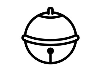 和風の鈴　シンプルな線画イラスト