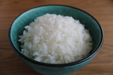 bowl of rice on table