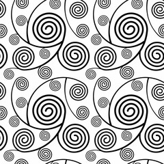 Vector seamless pattern a simple design with branched spiral
