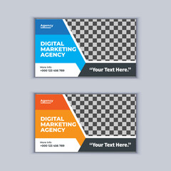 Digital Marketing Agency Business Banner Design Vector Template. Modern Layout Template