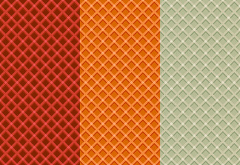 Ice cream vector corn texture. Cone pattern grid background. illustration in multiple colors. 