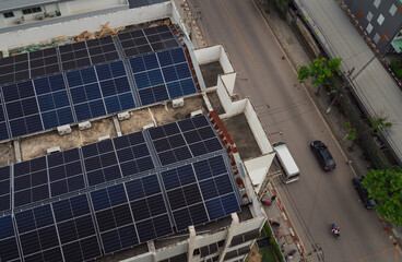 solar panels on the roof