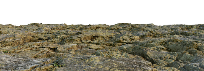 3D render stone surface with white background