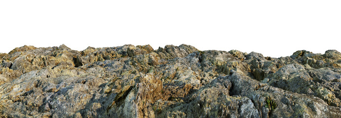 3D render stone surface with white background