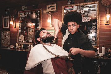 Barbers in a good mood