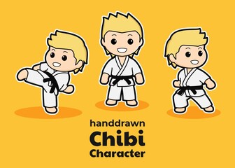 martial arts & Karate themed vector graphic illustration, perfect for educational and children's themed products, such as stickers, key chains, posters, mug, etc.