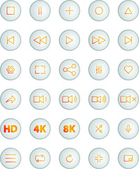 media player vector for website symbol icon presentation